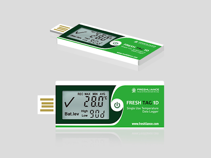 Изображение Логгер температуры Fresh Tag 1D LCD дисплей, USB, PDF (одноразовый)